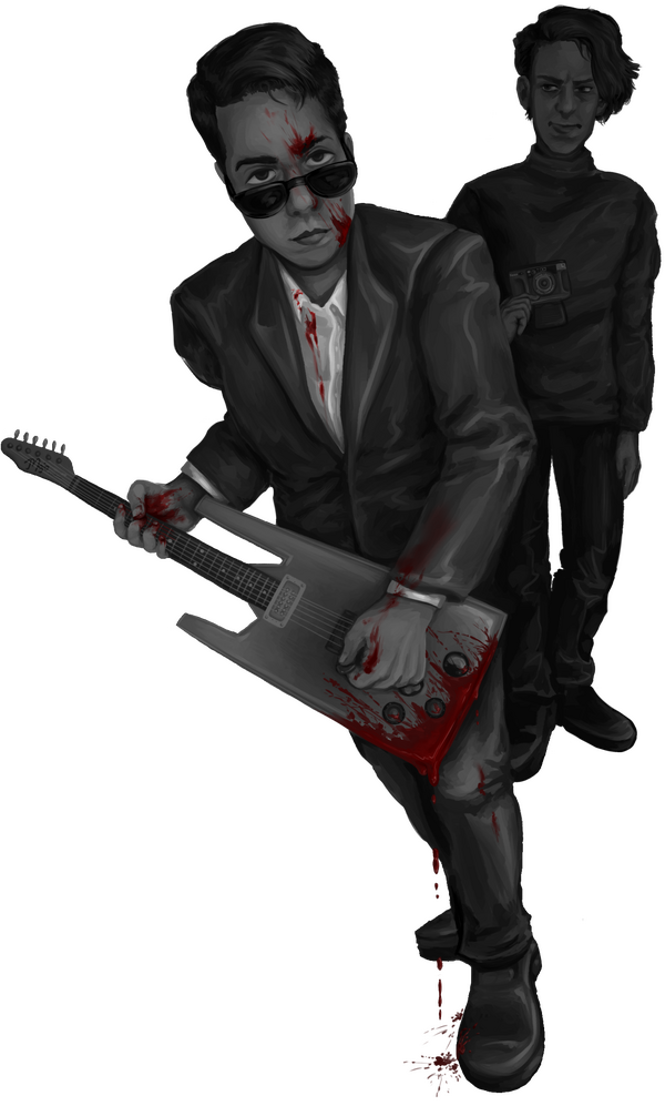 2 fully painted fullbodies ($80+$20) in a scene (open link for full image) with detailed rendering (+$60); additional labor hours for difficulty and extra effort rendering (+$20); overall pricing ~ $200